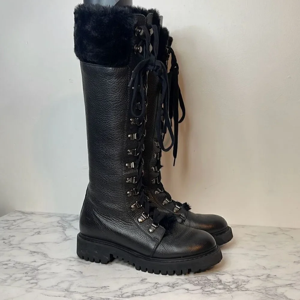 Aquatalia Women's Joslyn Weatherproof Lace Up Boots 6
